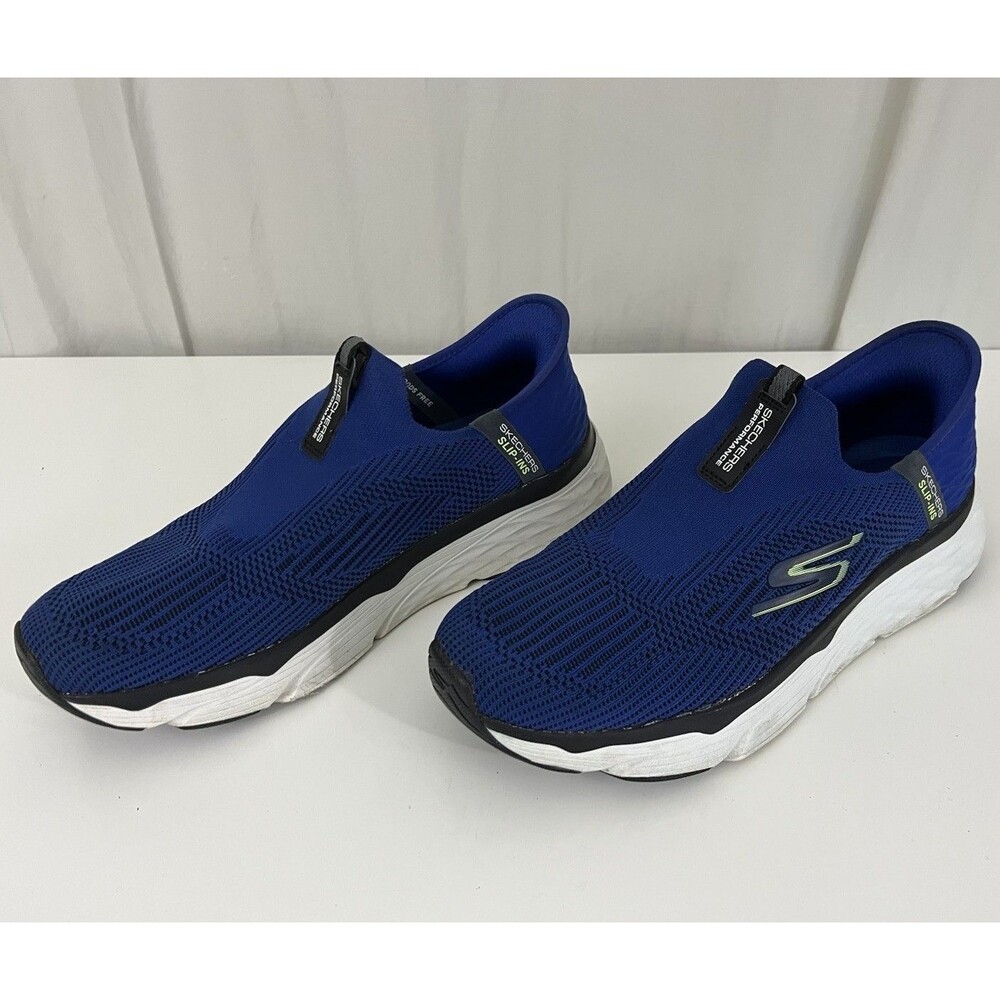 Skechers Men's Max Cushioning Hands Free Slip-ins Blue Shoes Sz 10 Comfort Easy